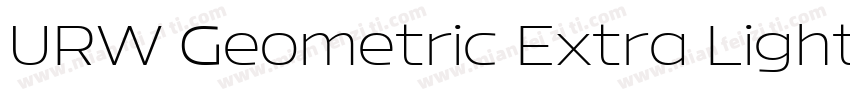 URW Geometric Extra Light字体转换
